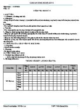 Giáo án Công nghệ Lớp 12 - Tiết 31 Kiểm tra học kì II - Năm học 2019-2020 - Võ Văn Lợi